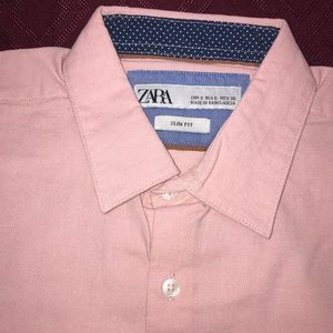 Zara Pink Long Sleeve Shirt Men’s Size Small New